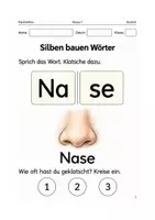 Vorschau - Arbeitsblätter - Silben bauen Wörter – Arbeitsheft Klasse 1 - Deckblatt