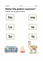 Vorschau - Arbeitsblätter - Silben bauen Wörter – Arbeitsheft Klasse 1 - Seite 2