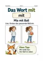 Vorschau - Arbeitsblätter - Kleine Wörter verändern viel – Arbeitsheft Klasse 1 - Seite 1
