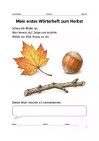 Vorschau - Arbeitsblätter - Mein erstes Wörterheft zum Herbst – Arbeitsheft Klasse 1 - Deckblatt