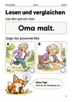 Vorschau - Arbeitsblätter - Erste Sätze verstehen – 5 Arbeitshefte – Klasse 1 - Seite 2