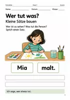Vorschau - Arbeitsblätter - Sätze bauen – Arbeitsheft Klasse 1 - Deckblatt
