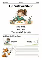 Vorschau - Arbeitsblätter - Sätze bauen – Arbeitsheft Klasse 1 - Seite 1