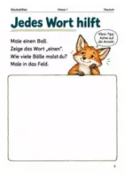 Vorschau - Arbeitsblätter - Lesen und malen – Arbeitsheft Klasse 1 - Seite 1