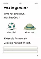 Vorschau - Arbeitsblätter - Fragen zum Text – Arbeitsheft Klasse 1 - Seite 2