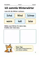 Vorschau - Arbeitsblätter - Wintergedichte – Arbeitsheft Klasse 1 - Seite 1