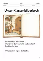 Vorschau - Arbeitsblätter - Bilder Buch gestalten – Arbeitsheft Klasse 1 - Deckblatt