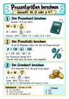 Vorschau - Merkblätter - Prozentwert, Grundwert und Prozentsatz - Prozentgrößen zuordnen und berechnen | Mathematik | Klasse 6–8 - Seite 2
