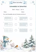 Vorschau - Arbeitsblätter - Kleine Lernwelten – Wintermathe Klasse 1 – Zählen und Mengen bis 10 - Seite 3