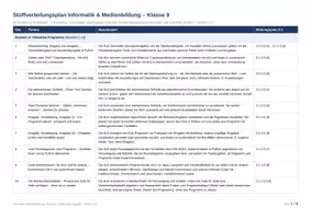 Vorschau - Unterrichtsreihen - Kostenlos: Stoffverteilungsplan Informatik & Medienbildung Klasse 9 (neuer Bildungsplan) - Seite 1