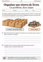 Aperçu - Feuilles d'exercices - Problèmes à deux étapes livret 6e - Page de couverture