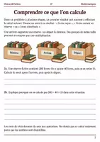 Aperçu - Feuilles d'exercices - Problèmes à deux étapes livret 6e - Page 1