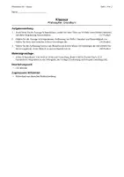 Vorschau - Klassenarbeiten - Philo-Klausur Q1/Q2: Zitat: Schopenhauer vs. Sartre + EWH - Deckblatt
