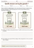 Aperçu - Feuilles d'exercices - Décimaux et calcul : 5 livrets 6e - Page 1