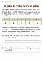 Aperçu - Feuilles d'exercices - Décimaux et calcul : 5 livrets 6e - Page 2
