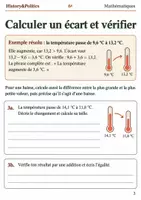 Aperçu - Feuilles d'exercices - Températures et variations livret 6e - Page 2