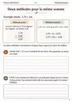 Aperçu - Feuilles d'exercices - Additionner les décimaux livret 6e - Page 2