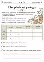 Aperçu - Feuilles d'exercices - Nommer les fractions livret d’exercices 6e - Page 3
