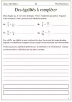 Aperçu - Feuilles d'exercices - Fractions équivalentes livret d’exercices 6e - Page 3