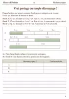 Aperçu - Feuilles d'exercices - Fractions et parts inégales livret 6e - Page 3