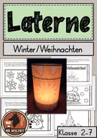 Vorschau - Mal- und Bastelvorlagen - Laterne, Winter, Weihnachten, Windlicht - Deckblatt