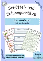 Vorschau - Stationenlernen - Lernwörter: Ä/ä und Äu/äu | Schüttel- und Schlangensätze - Deckblatt