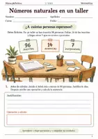 Vista previa - Hojas de trabajo - Matemáticas: números, medidas, geometría y datos. 30 cuadernos de 1.º ESO - página 1