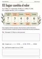 Vista previa - Hojas de trabajo - Comparar números y redondear. Cuaderno 1.º ESO - página 1