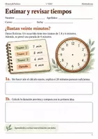 Vista previa - Hojas de trabajo - Estimar y revisar tiempos. Cuaderno 1.º ESO - Portada