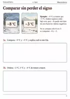 Vista previa - Hojas de trabajo - Números enteros y signos. 5 cuadernos de 1.º ESO - página 3