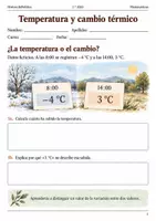 Vista previa - Hojas de trabajo - Temperatura y cambio térmico. Cuaderno 1.º ESO - Portada