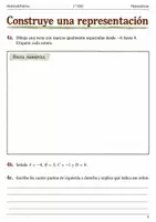 Vista previa - Hojas de trabajo - Ordenar enteros en la recta. Cuaderno 1.º ESO - página 3