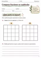 Vista previa - Hojas de trabajo - Decimales y fracciones. 5 cuadernos de 1.º ESO - página 1
