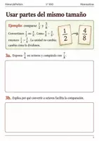 Vista previa - Hojas de trabajo - Decimales y fracciones. 5 cuadernos de 1.º ESO - página 3