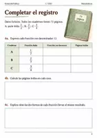 Vista previa - Hojas de trabajo - Fracciones equivalentes en lecturas. Cuaderno 1.º ESO - página 3