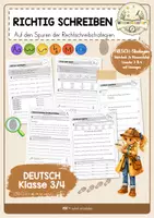 Vorschau - Unterrichtsreihen - Rechtschreibstrategien nach FRESCH Klasse 3/4 – Arbeitsheft „Richtig schreiben“ mit Lösungen, differenziert - Deckblatt