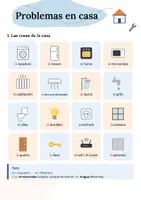 Vista previa - Hojas de trabajo - Problemas en casa - Vocabulario, gramática y ejercicios (A2) - página 1
