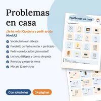 Vista previa - Hojas de trabajo - Problemas en casa - Vocabulario, gramática y ejercicios (A2) - Portada