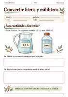 Vista previa - Hojas de trabajo - Magnitudes y unidades de medida. 5 cuadernos de 1.º ESO - página 1