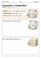 Vista previa - Hojas de trabajo - Magnitudes y unidades de medida. 5 cuadernos de 1.º ESO - página 3