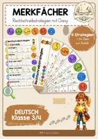Vorschau - Fördermaterial/Inklusion - FRESCH Rechtschreibstrategien Merkfächer Klasse 3/4 – Bastelvorlage - Deckblatt