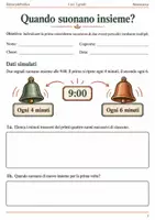 anteprima - Esercizi - Minimo comune multiplo esercizi prima media - Pagina di copertina