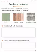 anteprima - Esercizi - Numeri decimali e misure esercizi prima media - Pagina 1
