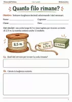 anteprima - Esercizi - Sottrazioni con decimali problemi prima media - Pagina di copertina