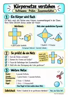 Vorschau - Merkblätter - Spickzettel - Körper & Körpernetze: Ecken, Kanten, Flächen und Netze | Mathematik | Klasse 5–6 - Seite 2