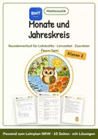 Vorschau - Arbeitsblätter - Monate und Jahreskreis (Klasse 2) - Deckblatt