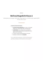 Vorschau - Arbeitsblätter - Weihnachtsgedicht Klasse 2 – Gedichte lesen, vortragen, Reime, eigenes Gedicht schreiben, Lösungen - Seite 1