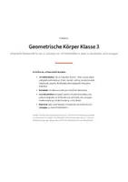 Vorschau - Arbeitsblätter - Geometrische Körper Klasse 3 | Würfel, Quader, Zylinder, Würfelnetze, Baupläne | 2 Lernkontrollen - Seite 1