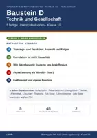 Vorschau - Stundenentwürfe - Informatik & Medienbildung Klasse 10 (neuer Bildungsplan) – Baustein D: Technik und Gesellschaft | 5 komplette Stunden - Deckblatt