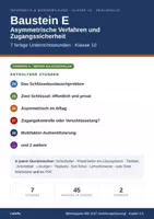 Vorschau - Stundenentwürfe - Informatik & Medienbildung Klasse 10 (neuer Bildungsplan) – Baustein E: Asymmetrische Verfahren und Zugangssicherheit | 7 komplette Stunden - Deckblatt